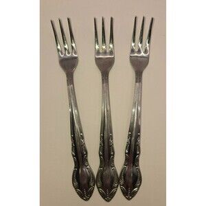 Stainless Steel Japan Set of 3 Forks Three Tines for Seafood Shrimp Cocktail VTG